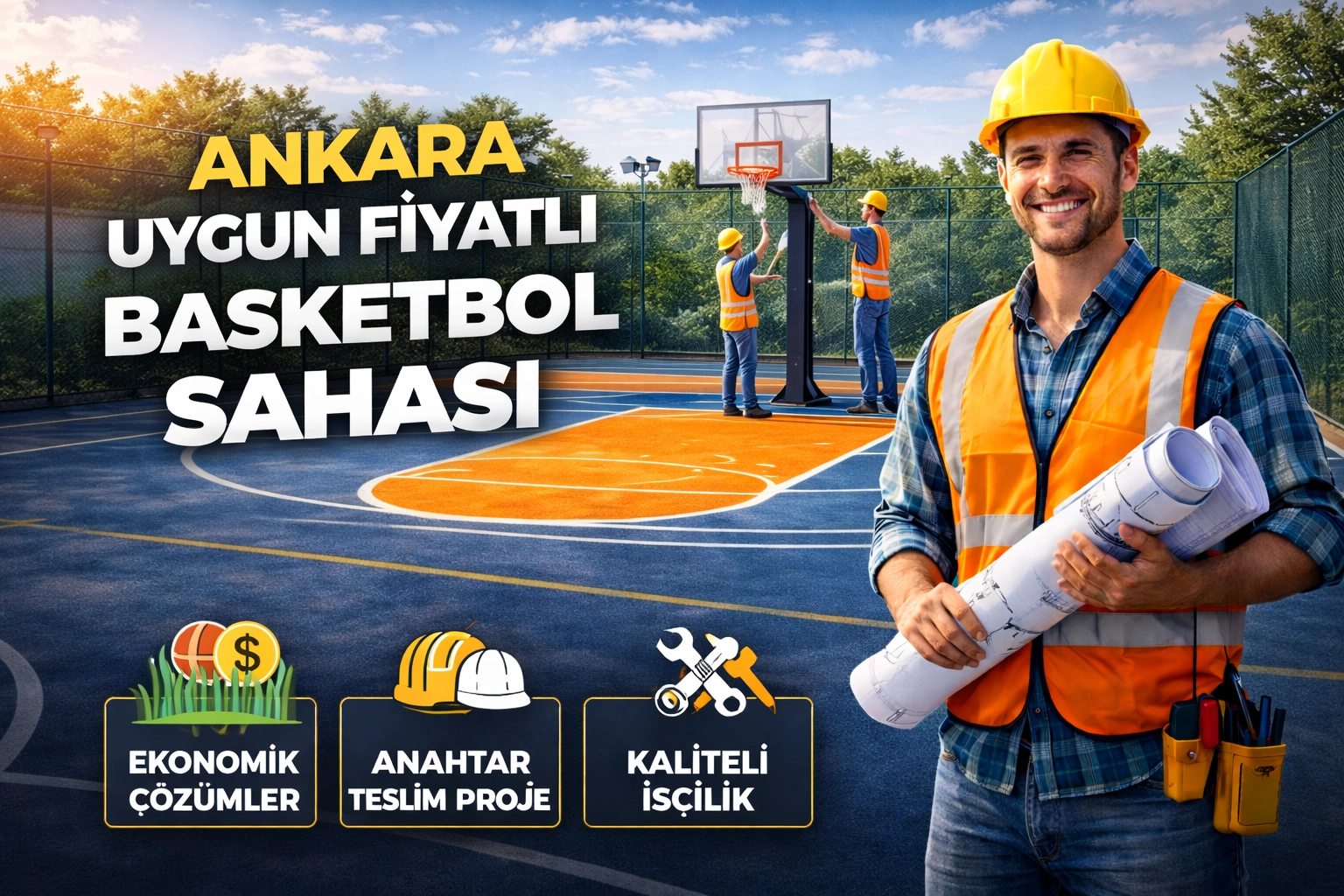 Ankara Uygun Fiyatlı Basketbol Sahası